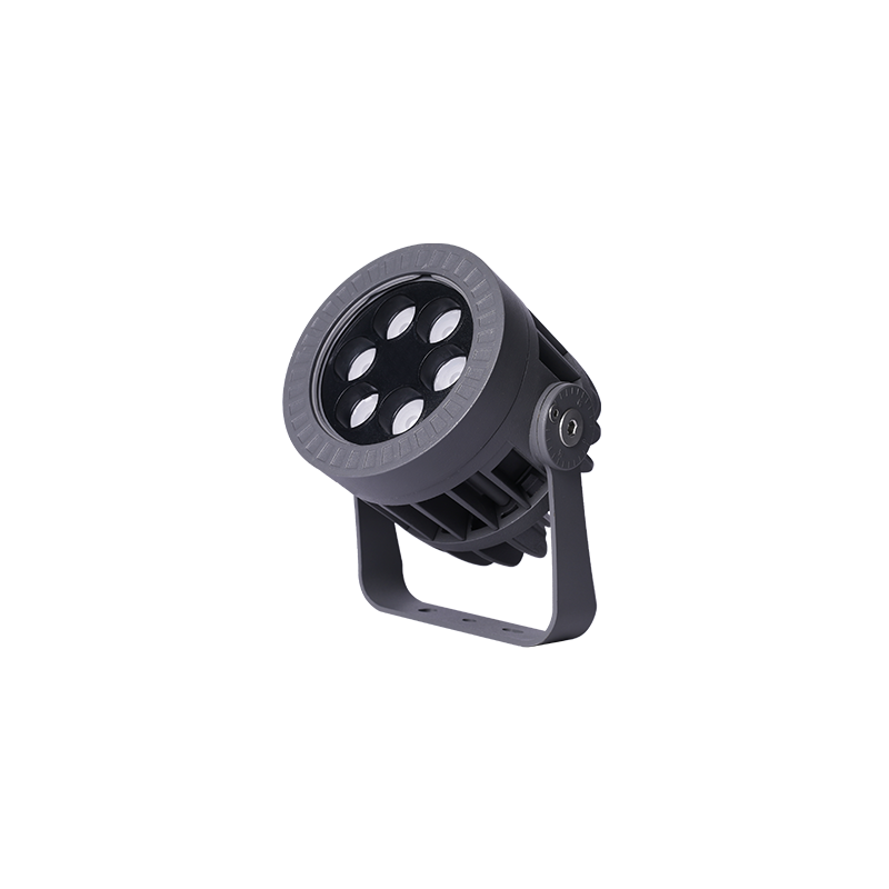 FL Series φ110×153mm 6-LED Precision Beam Round Flood Light for Architectural Wall Projection Lighting