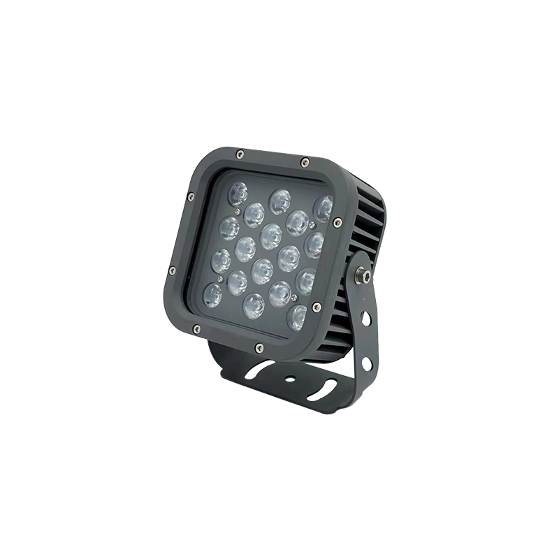 FL Series 135×83×173mm 18-LED Focused Beam Square Flood Light for Facade and Landscape Lighting