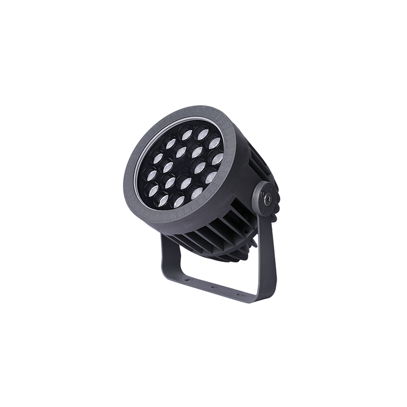 FL Series φ160×212.5mm 30-LED Long-Range Beam Round Flood Light for Large Building Facade Lighting