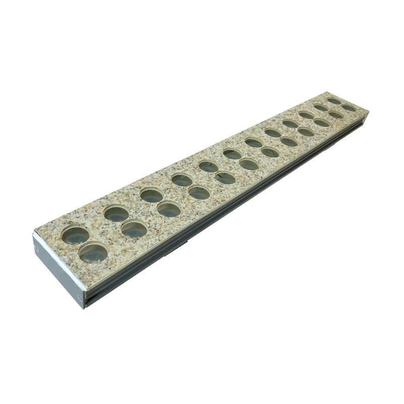 SL413 Series 70×26×500mm IK10 Marble-Texture In-Ground Wall Washer Light for Architectural Landscape Lighting