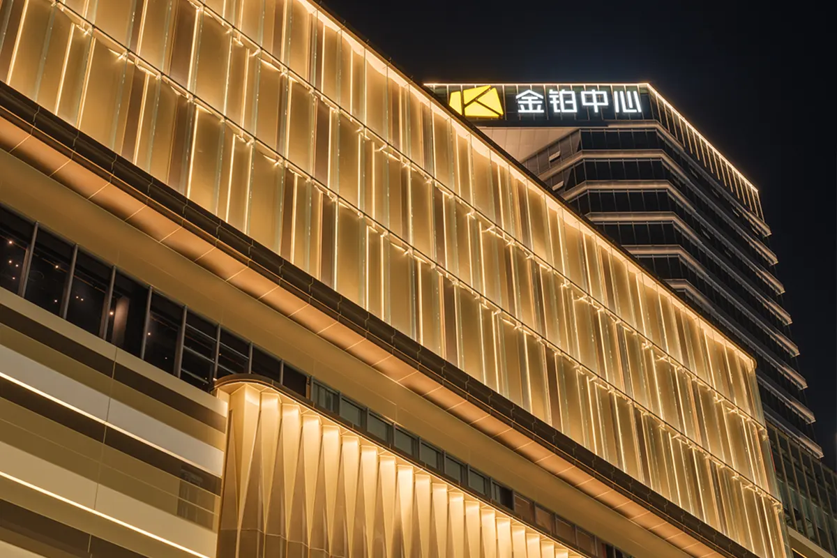 Architectural facade lighting design support project deepending