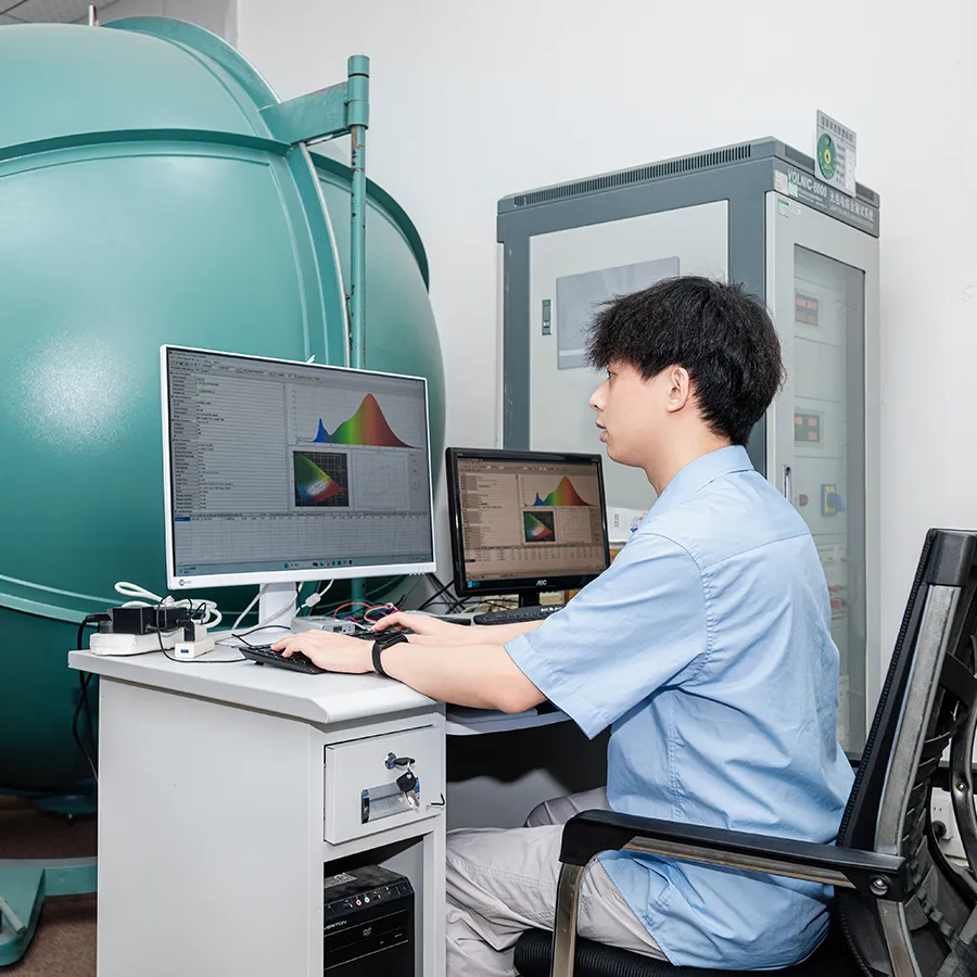 Laboratory validation system including photometric distribution and EMC shielding for outdoor lighting