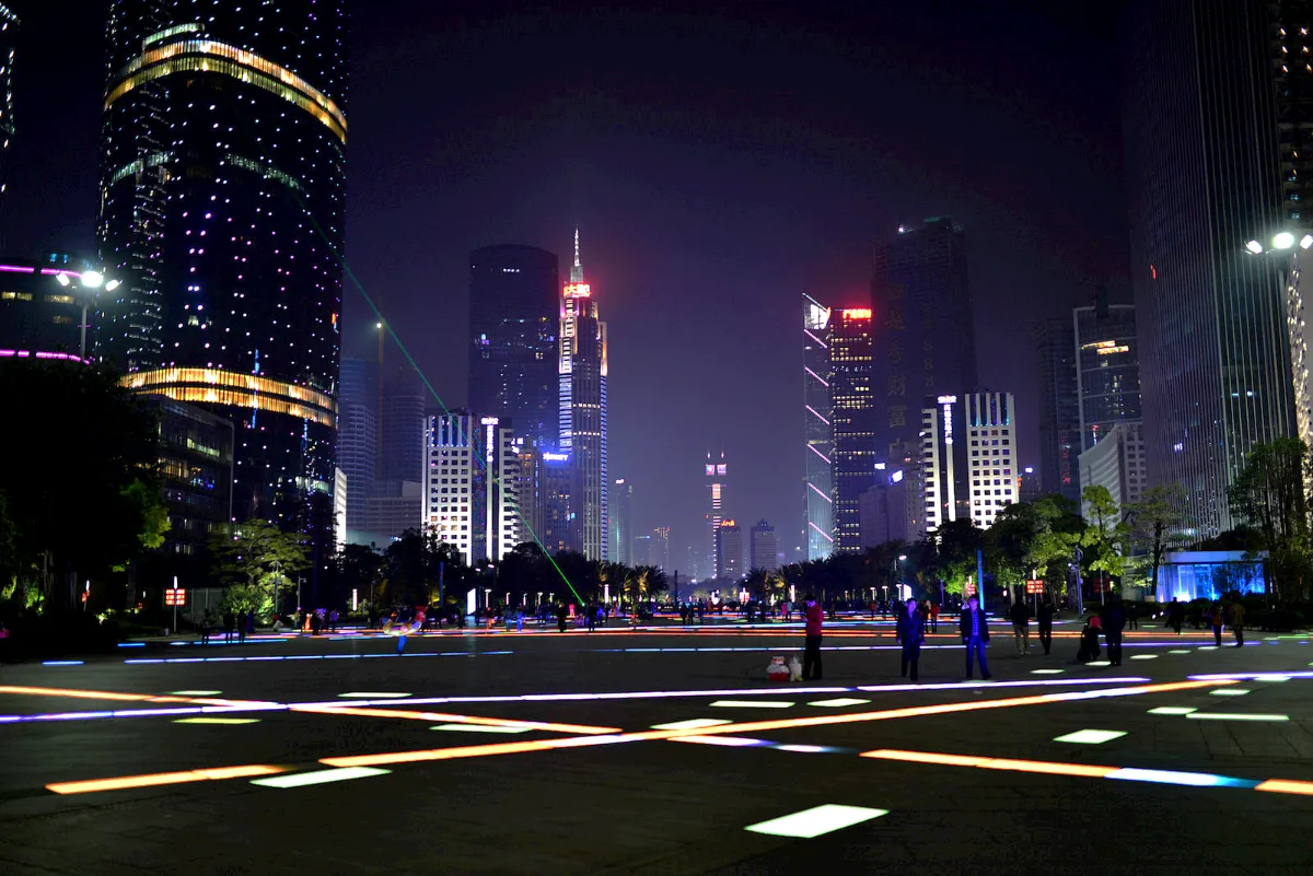 Municipal plaza outdoor landscape lighting project