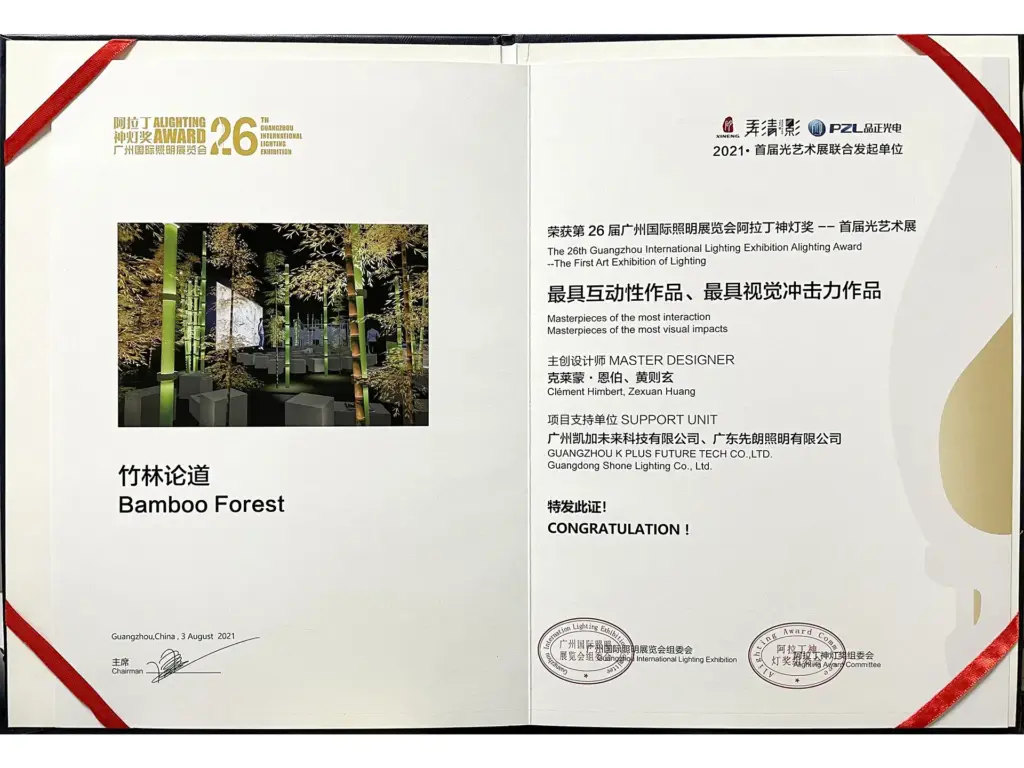 2021 Alighting Award Shone Lighting won two awards-1-Certificate