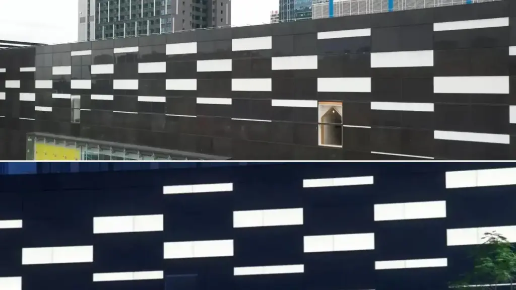 Commercial Complex Lighting-LED Wall Tiles (Part 2)-3-Lighting effect at the entrance canopy and podium
