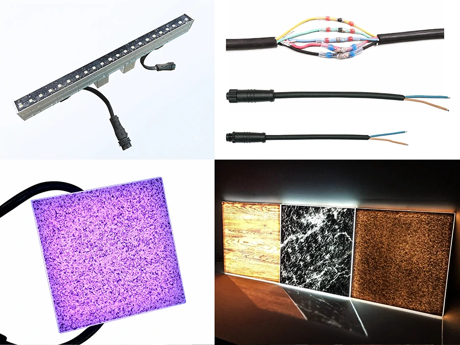 SHONE dual waterproof structure anodized aluminum craft and stone texture luminous building material surface