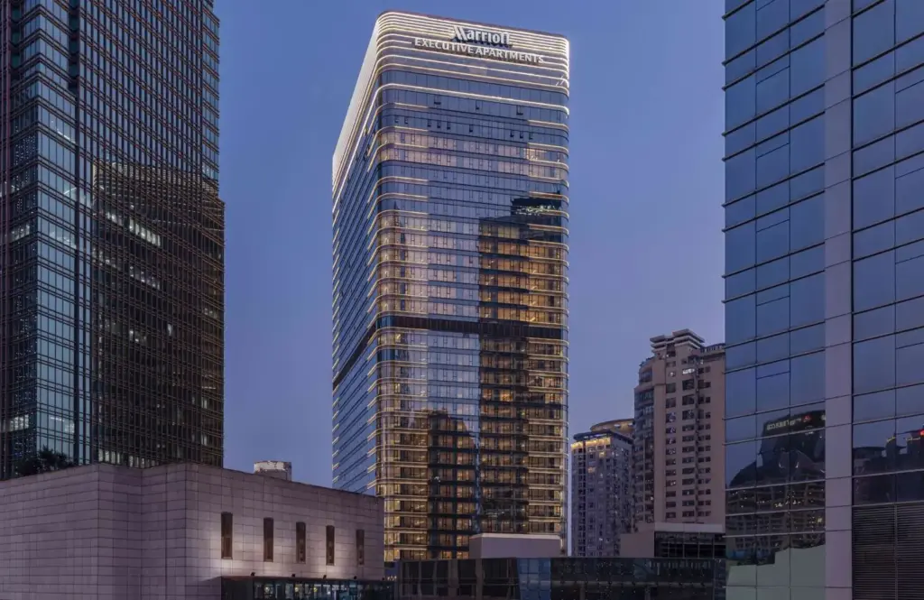 Creating Iconic Hotel Exteriors with Strategic Linear Light Design-4-Marriott Executive Apartments-Chongqing