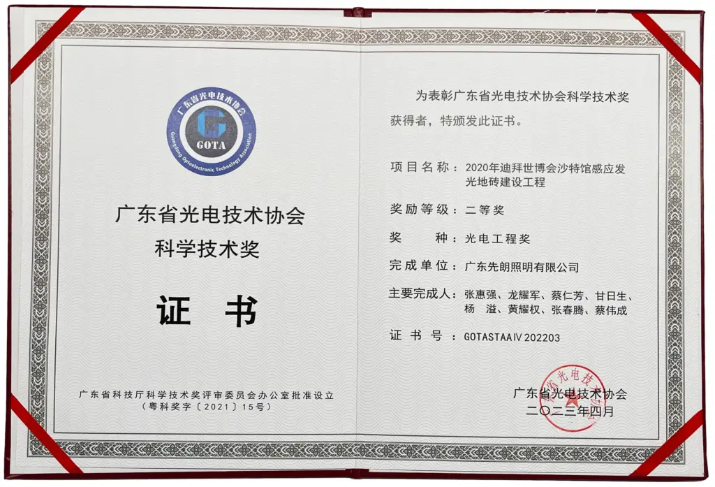 Good News Two projects of SHONE won the Science and Technology Award of Guangdong Optoelectronic Technology Association-3-Certificate