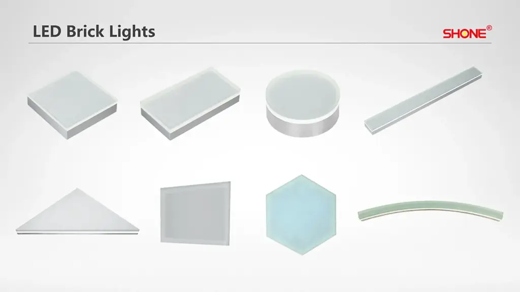 LED Brick Light in various sizes, shapes, and LED colors are available